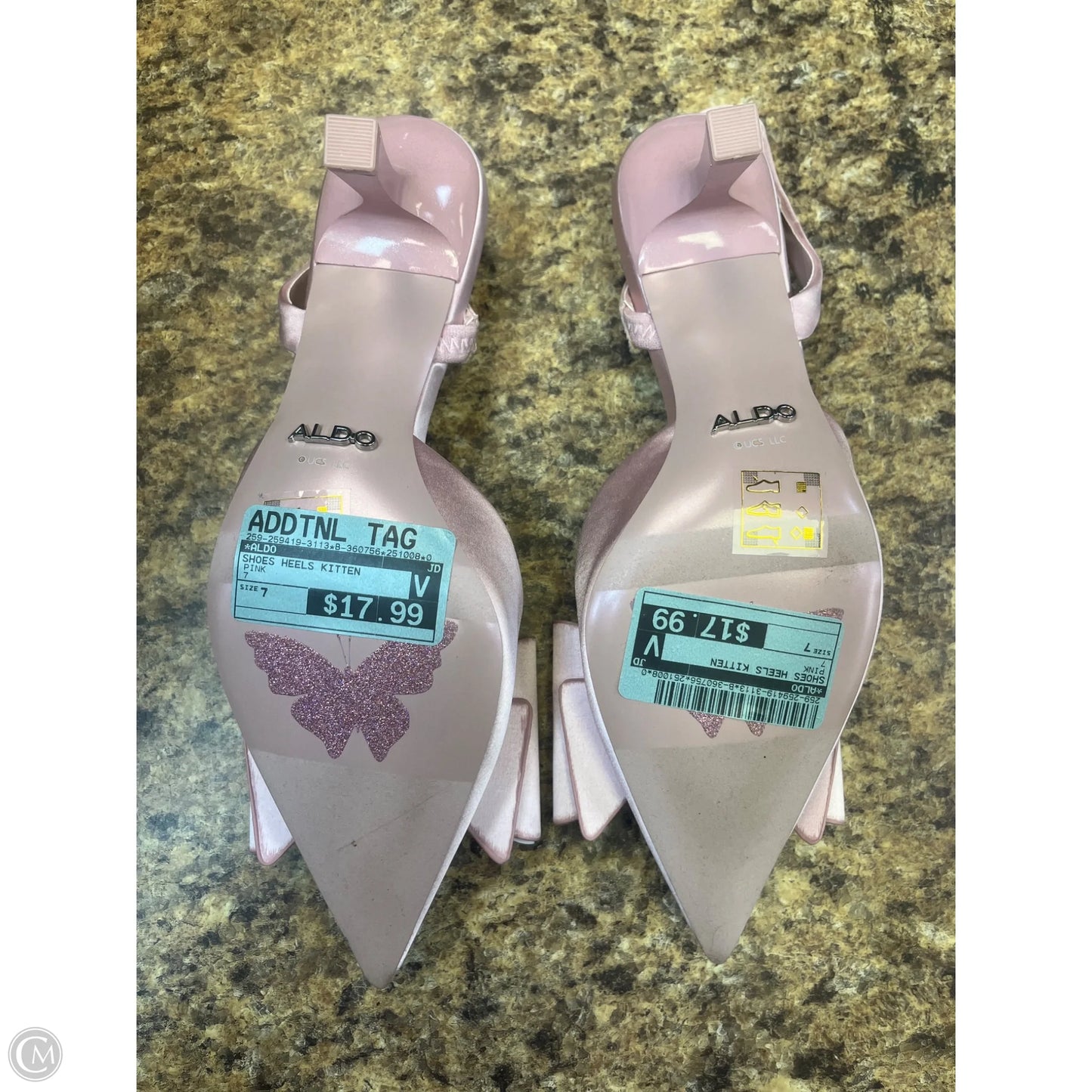 Shoes Heels Kitten By Aldo In Pink, Size: 7