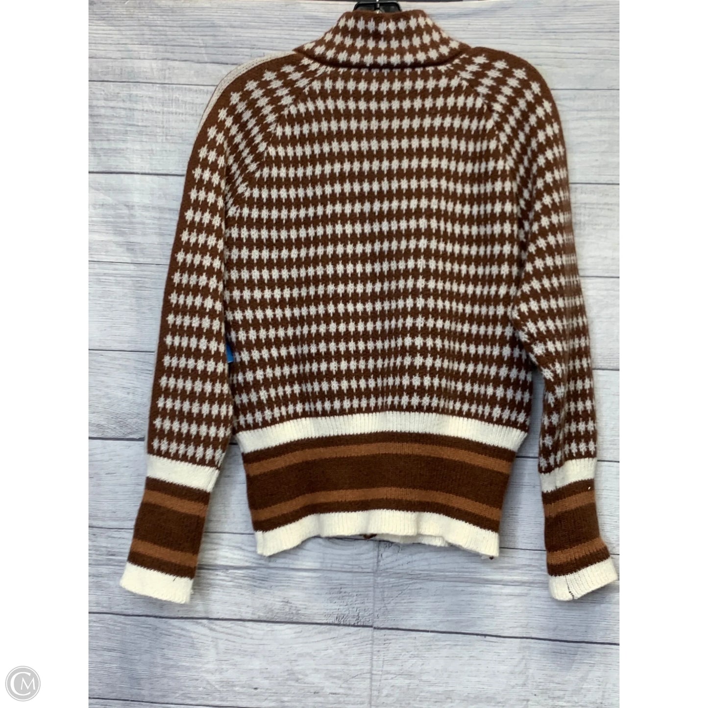 Jacket Other By Cmf In Brown & Cream, Size: L