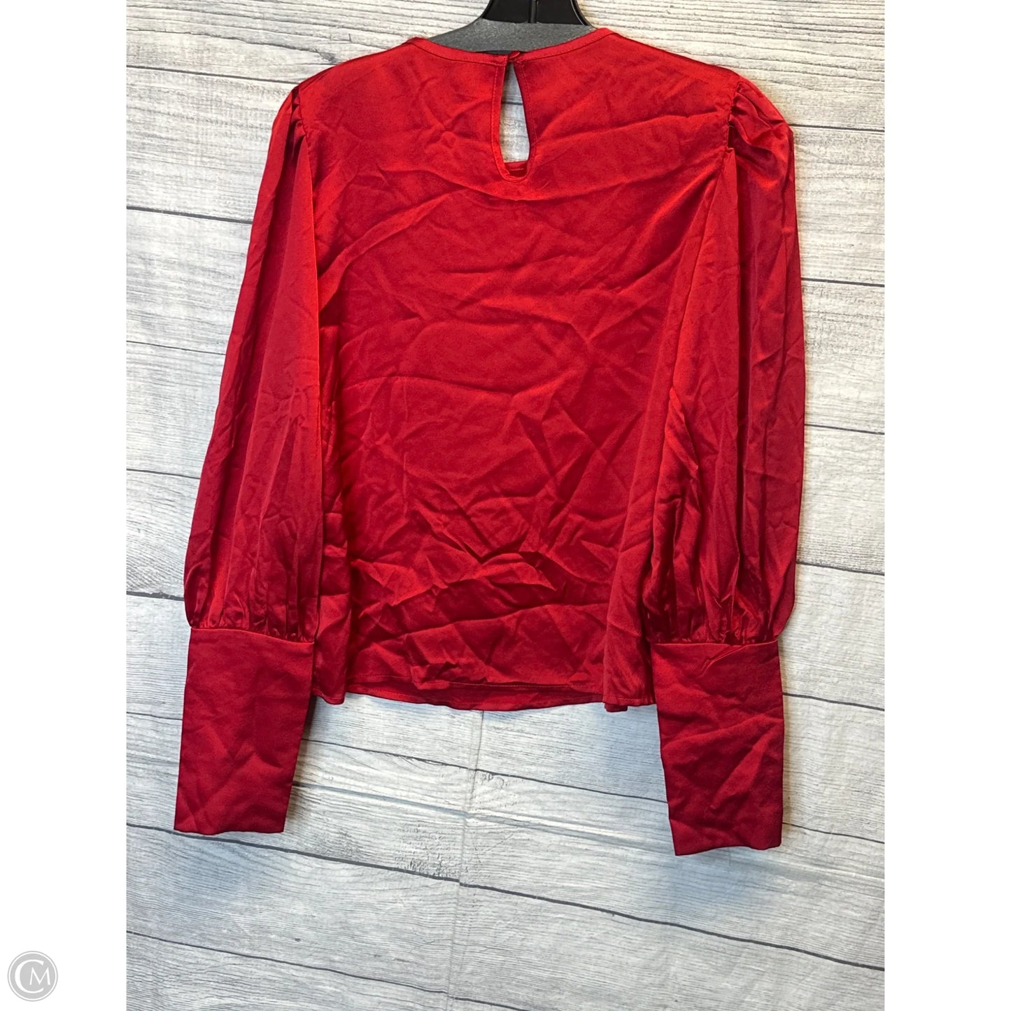 Blouse Long Sleeve By Shein In Red, Size: M