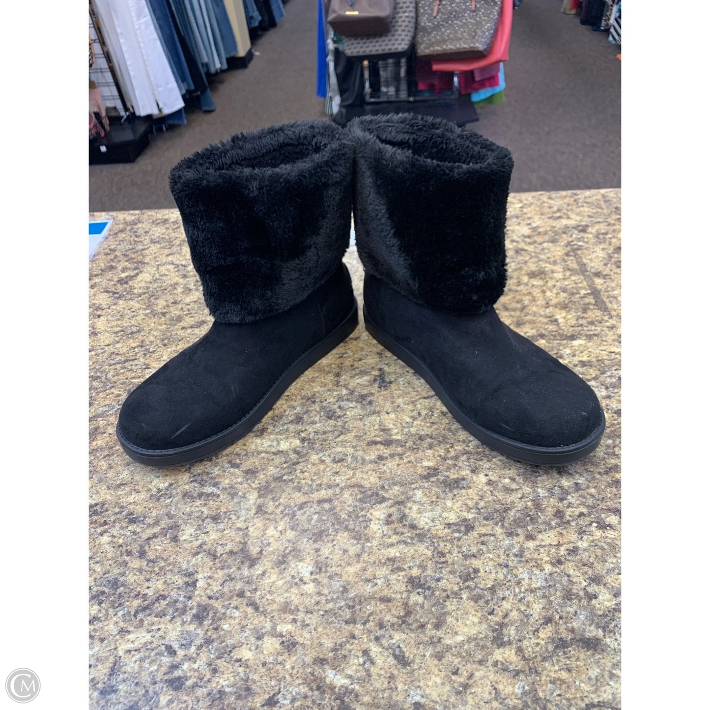 Boots Ankle Flats By Guess In Black, Size: 10