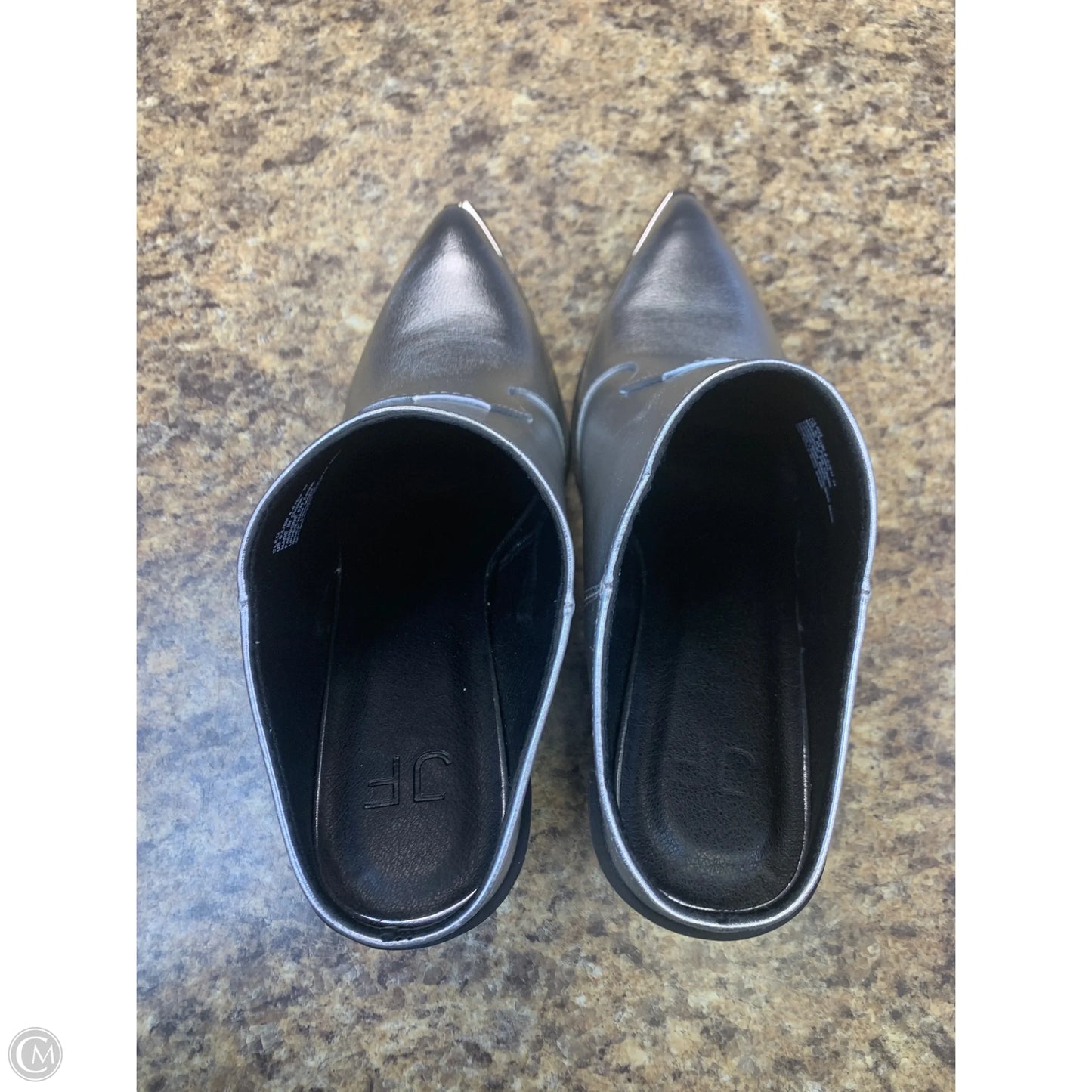 Shoes Heels Block By Jf In Silver, Size: 6.5