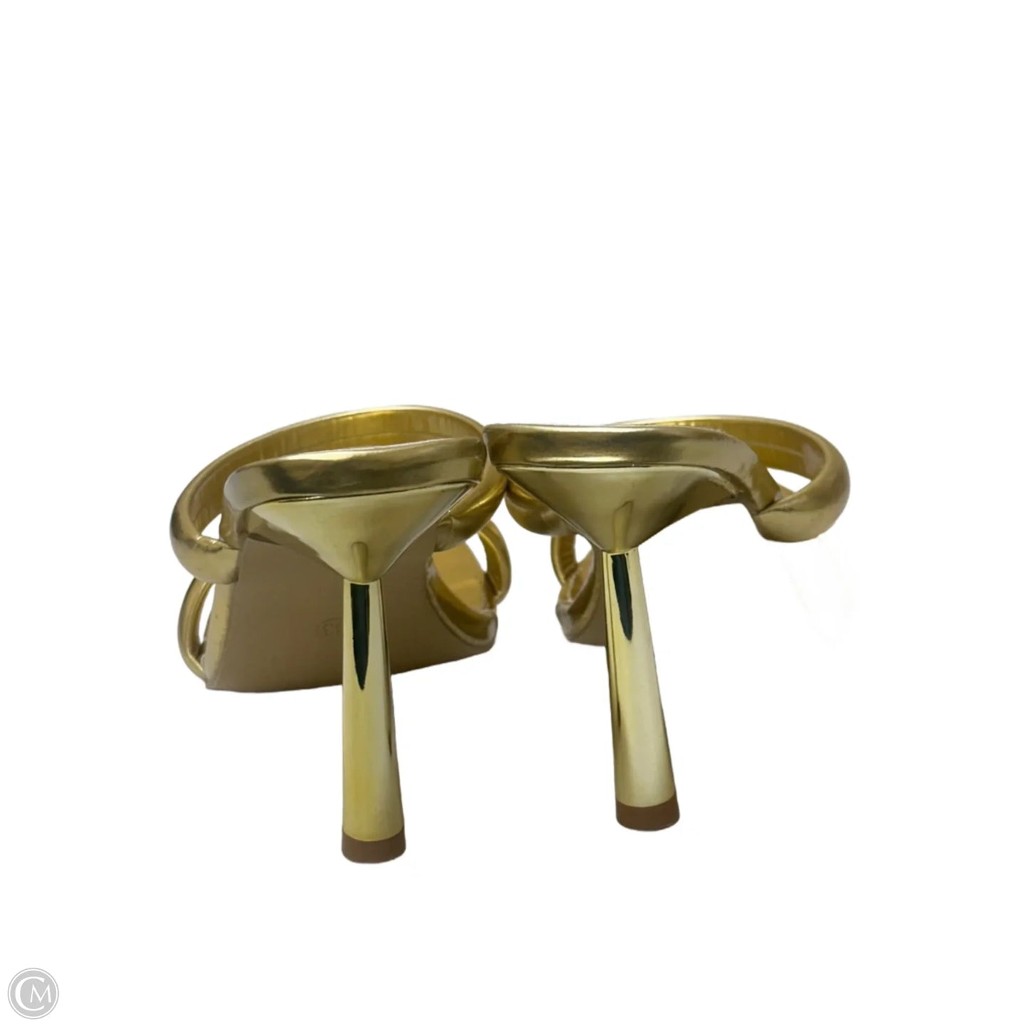 Sandals Heels Kitten By Cmf In Gold, Size: 12