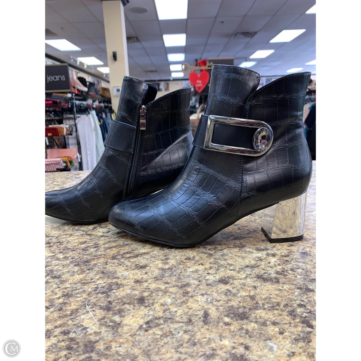 Boots Ankle Heels By Cmf In Black, Size: 9