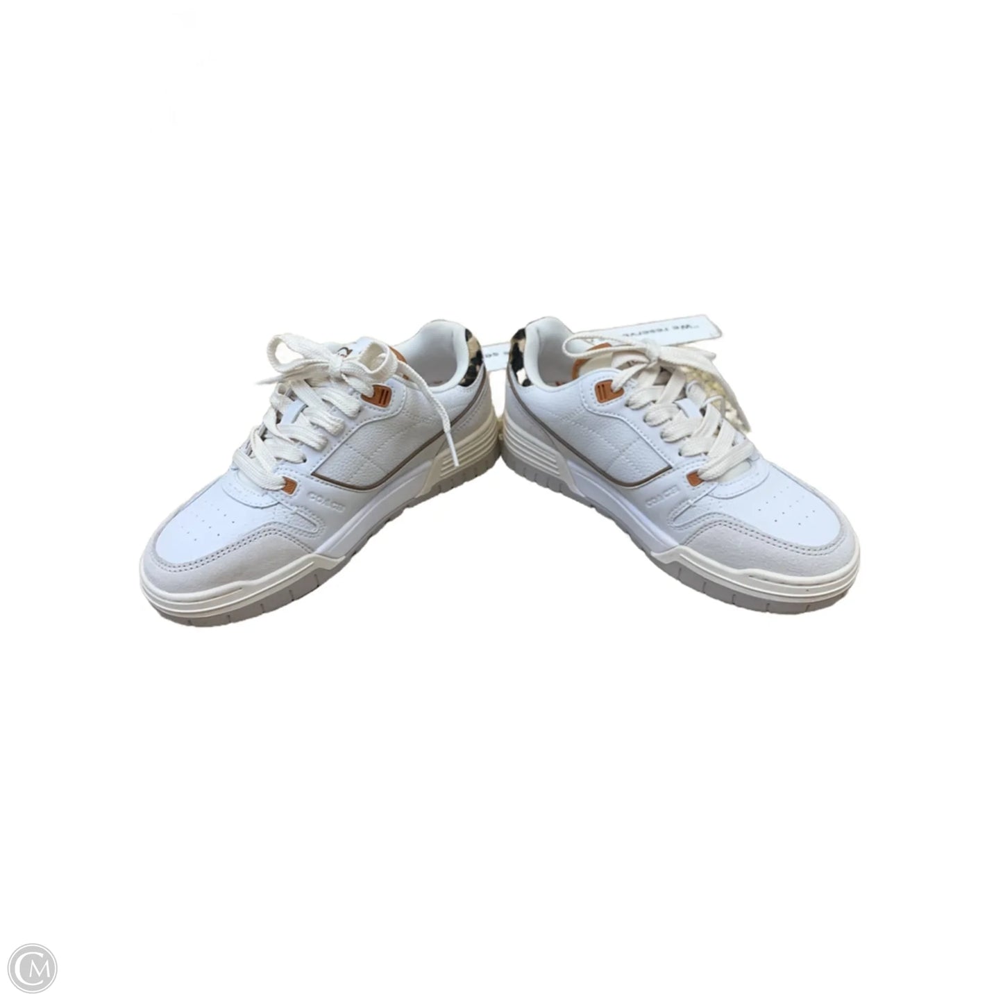 Shoes Designer By Coach In Orange & White, Size: 5