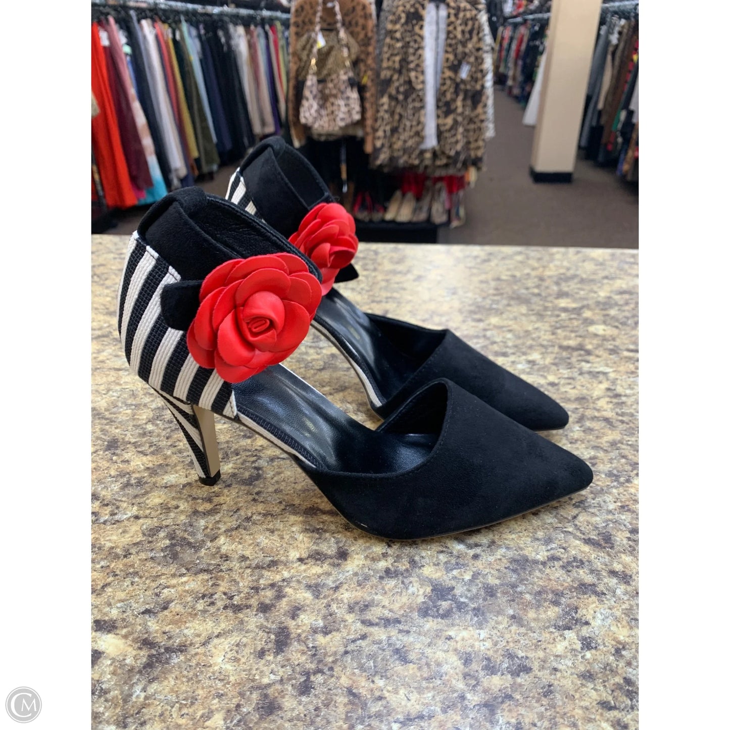 Shoes Heels Stiletto By Clothes Mentor In Black & Cream, Size: 10