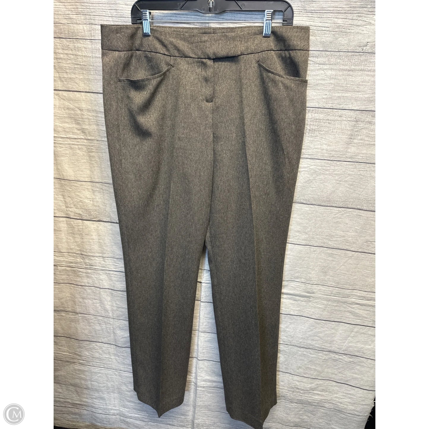 Pants Suit 2pc By Larry Levine In Brown, Size: 14