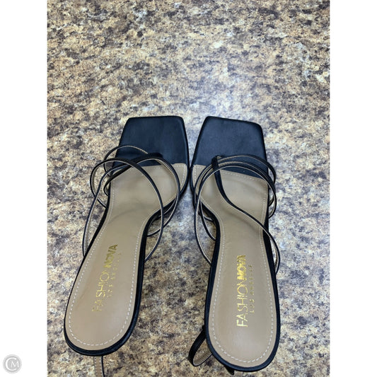 Sandals Heels Stiletto By Fashion Nova In Black, Size: 10