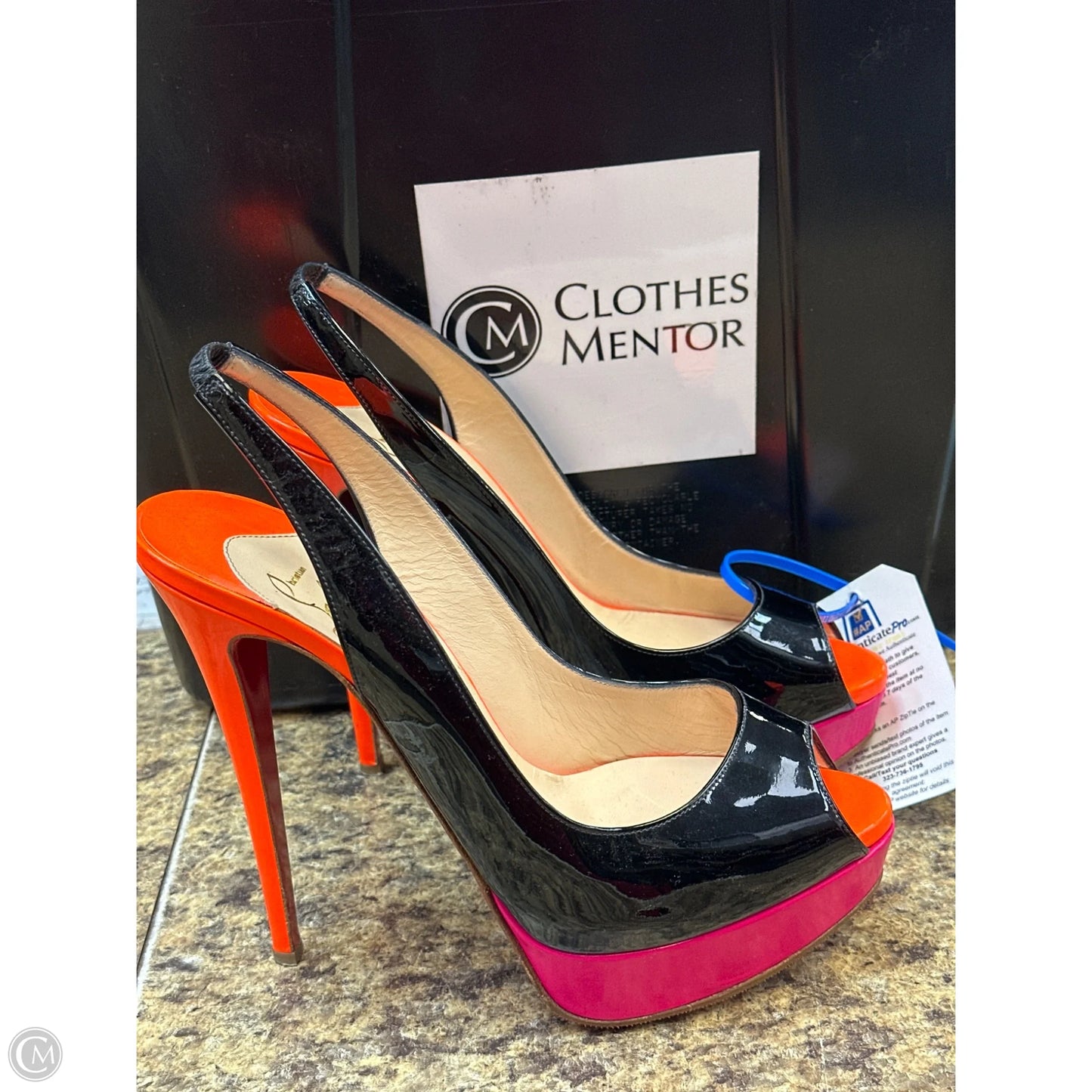 Sandals Designer By Christian Louboutin In Multi-colored, Size: 40