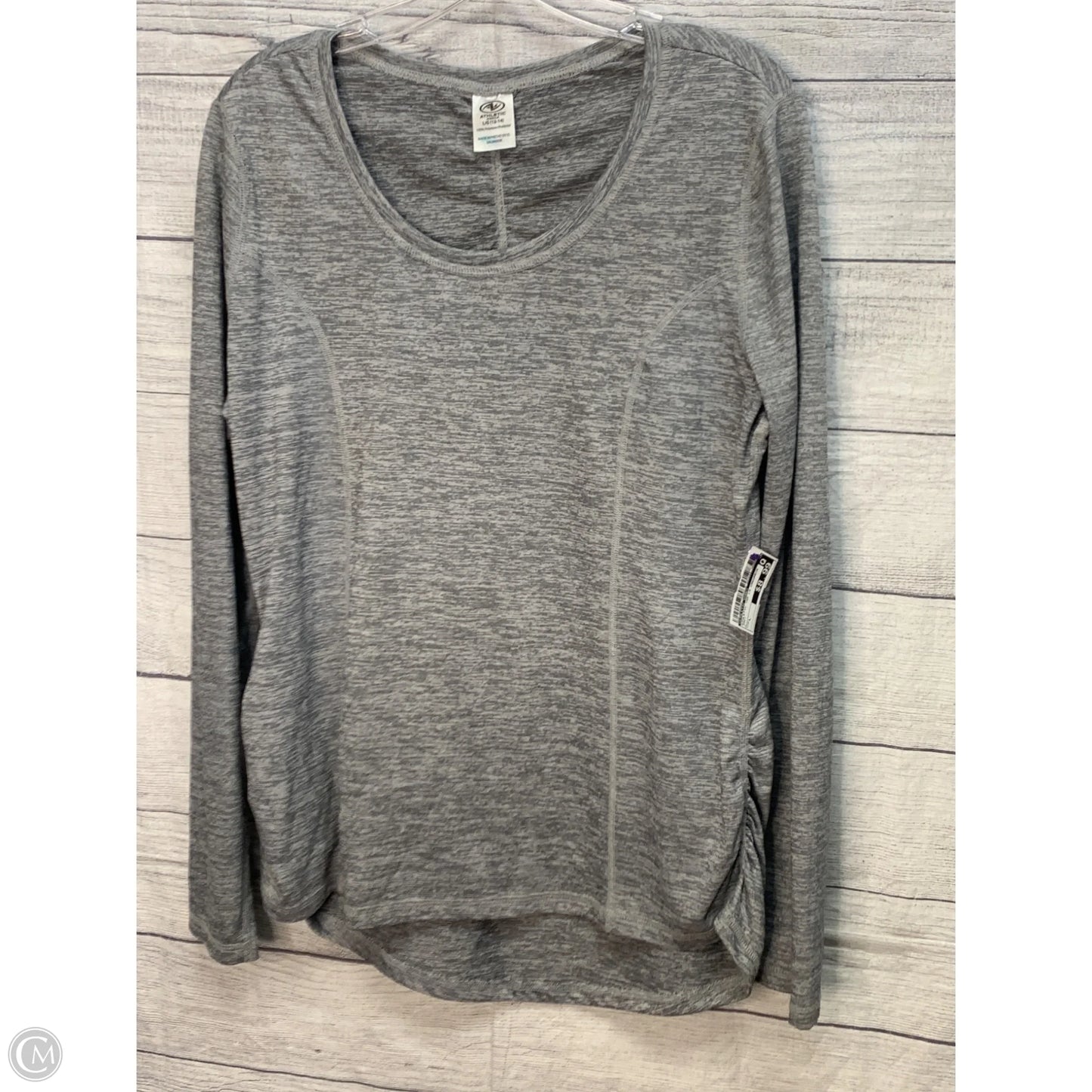 Athletic Top Long Sleeve Crewneck By Athletic Works In Grey, Size: L