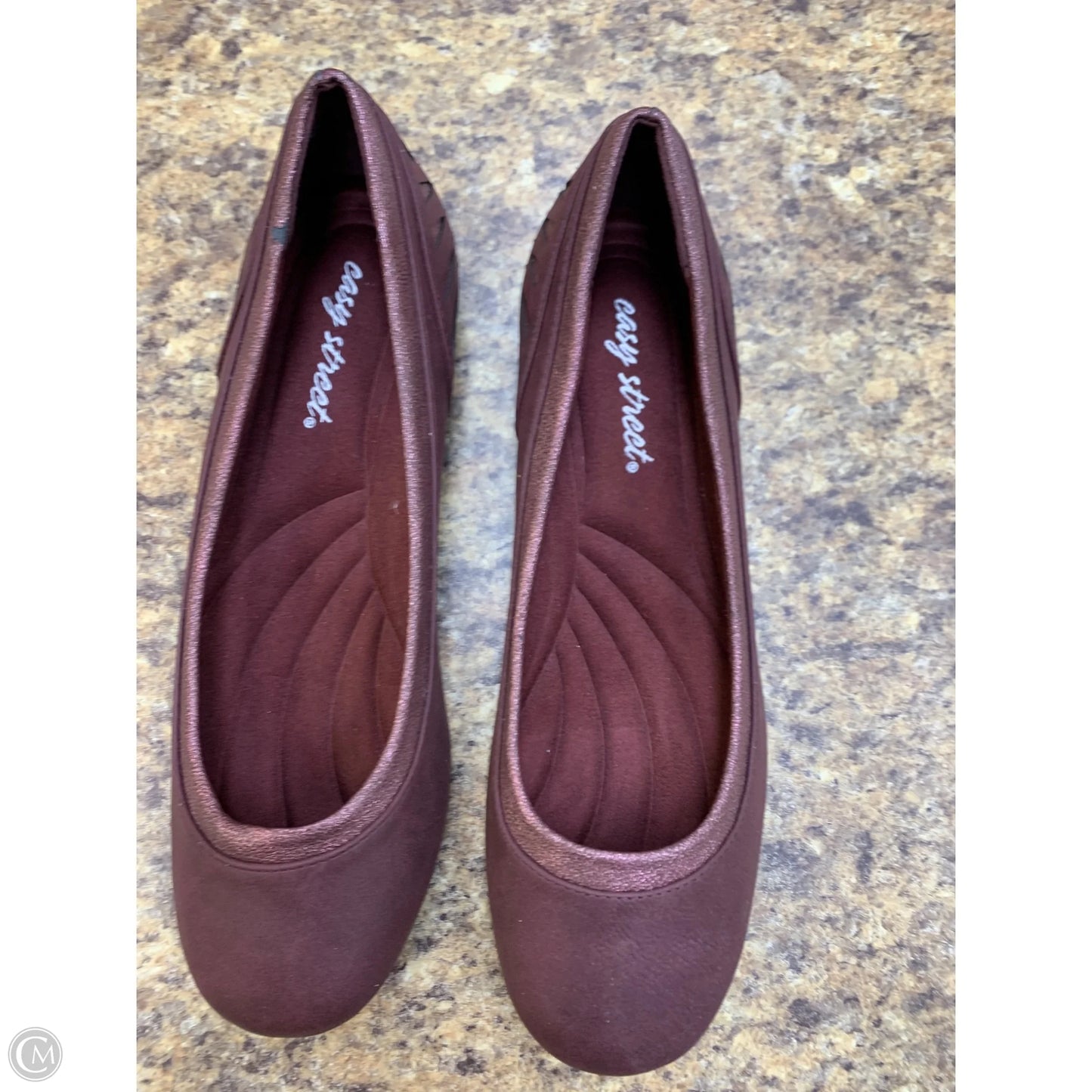 Shoes Flats By Easy Street In Maroon, Size: 9