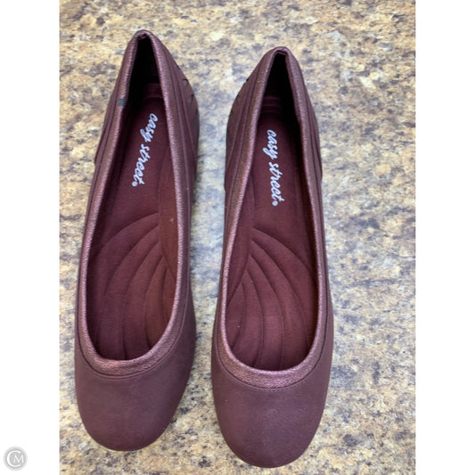 Shoes Flats By Easy Street In Maroon, Size: 9