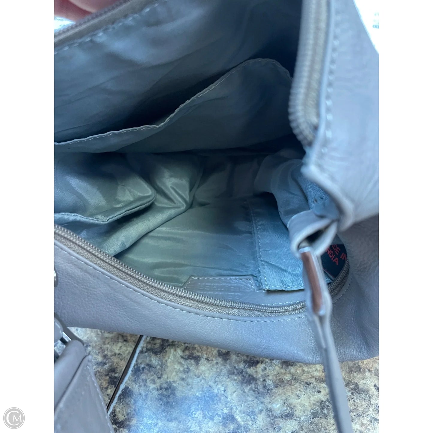 Handbag Leather By Cmf, Size: Medium