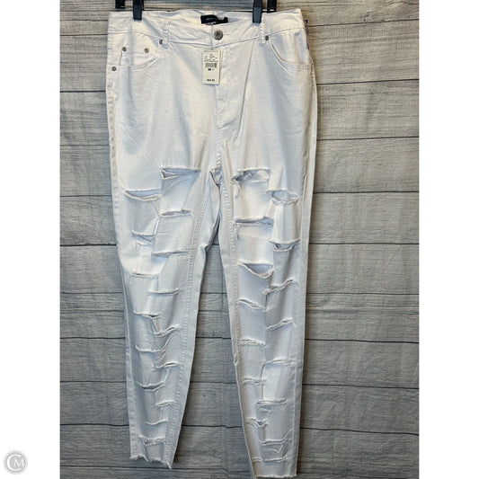 Jeans Straight By Ashley Stewart In White, Size: 18