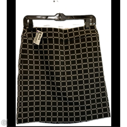 Skirt Midi By Loft In Black & Grey, Size: 2