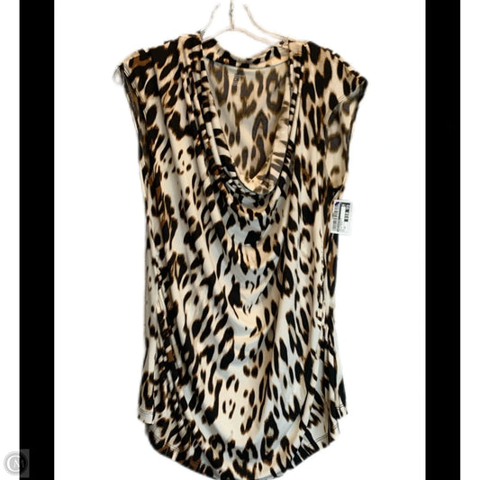 Top Sleeveless By Worthington In Animal Print, Size: 2x
