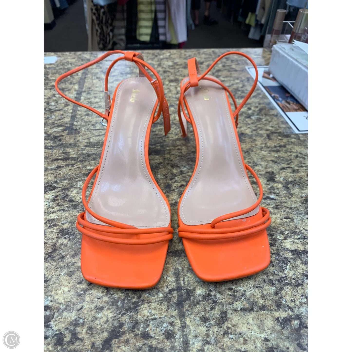 Shoes Heels Kitten By Shein In Orange, Size: 9