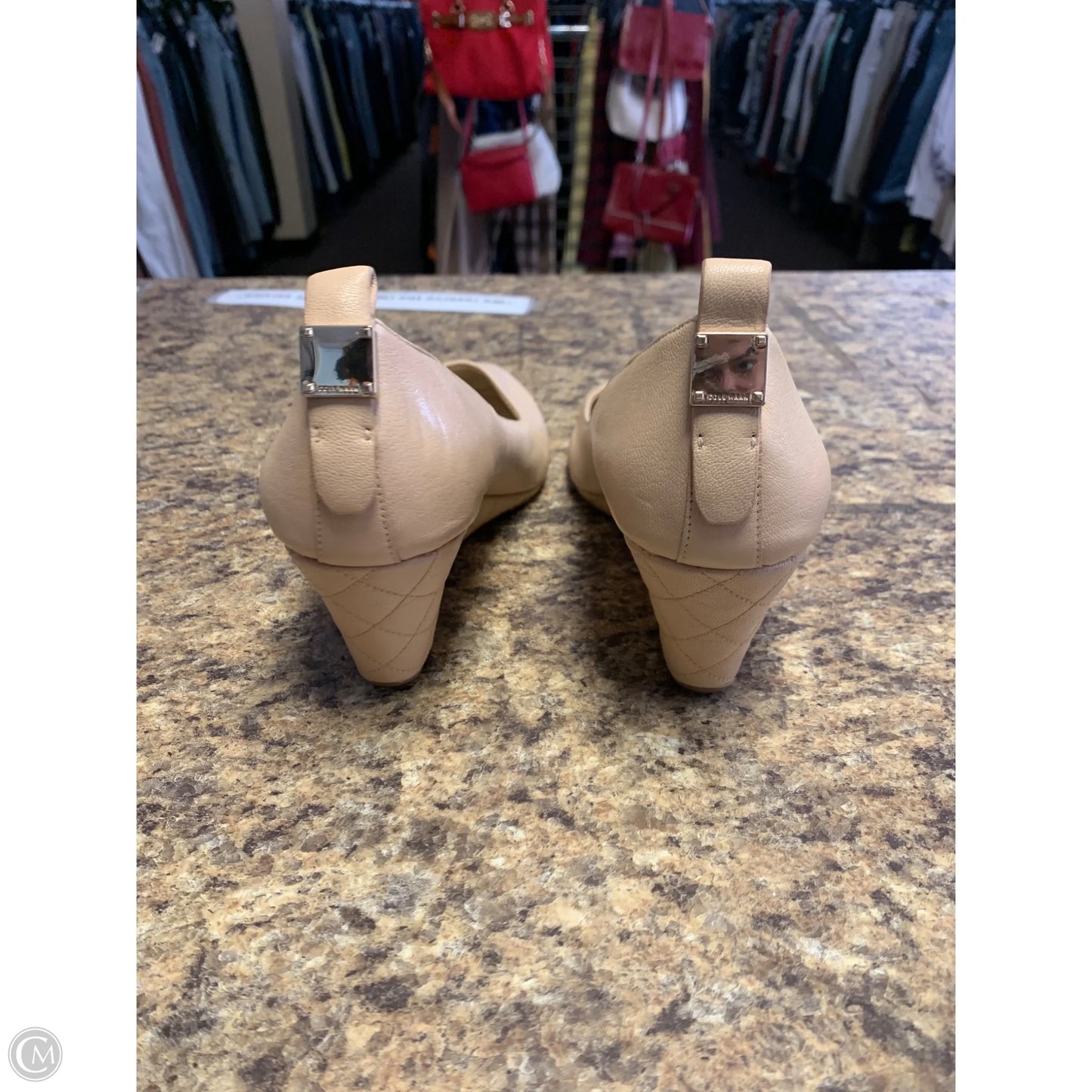 Shoes Heels Wedge By Cole-haan In Cream, Size: 9.5