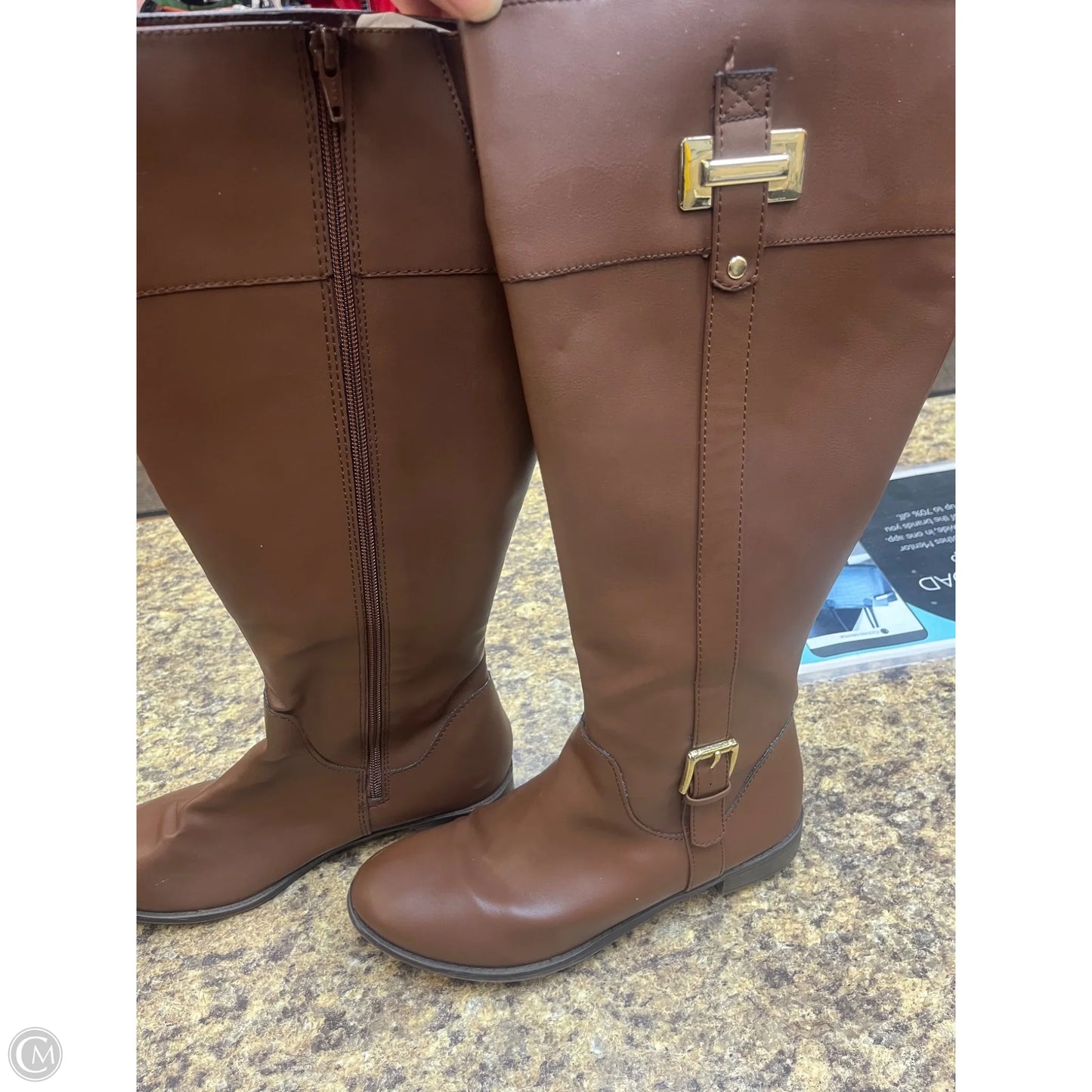 Boots Knee Flats By Karen Scott In Brown, Size: 8.5