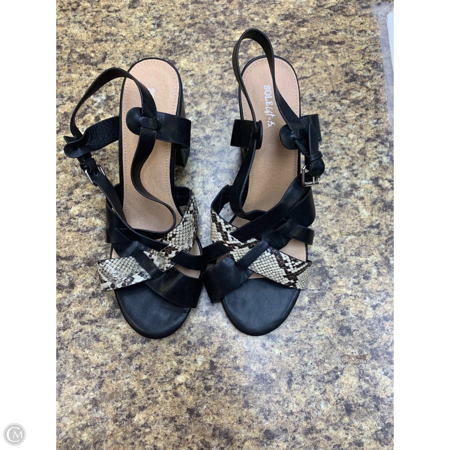 Shoes Heels Block By Cmf In Black, Size: 11