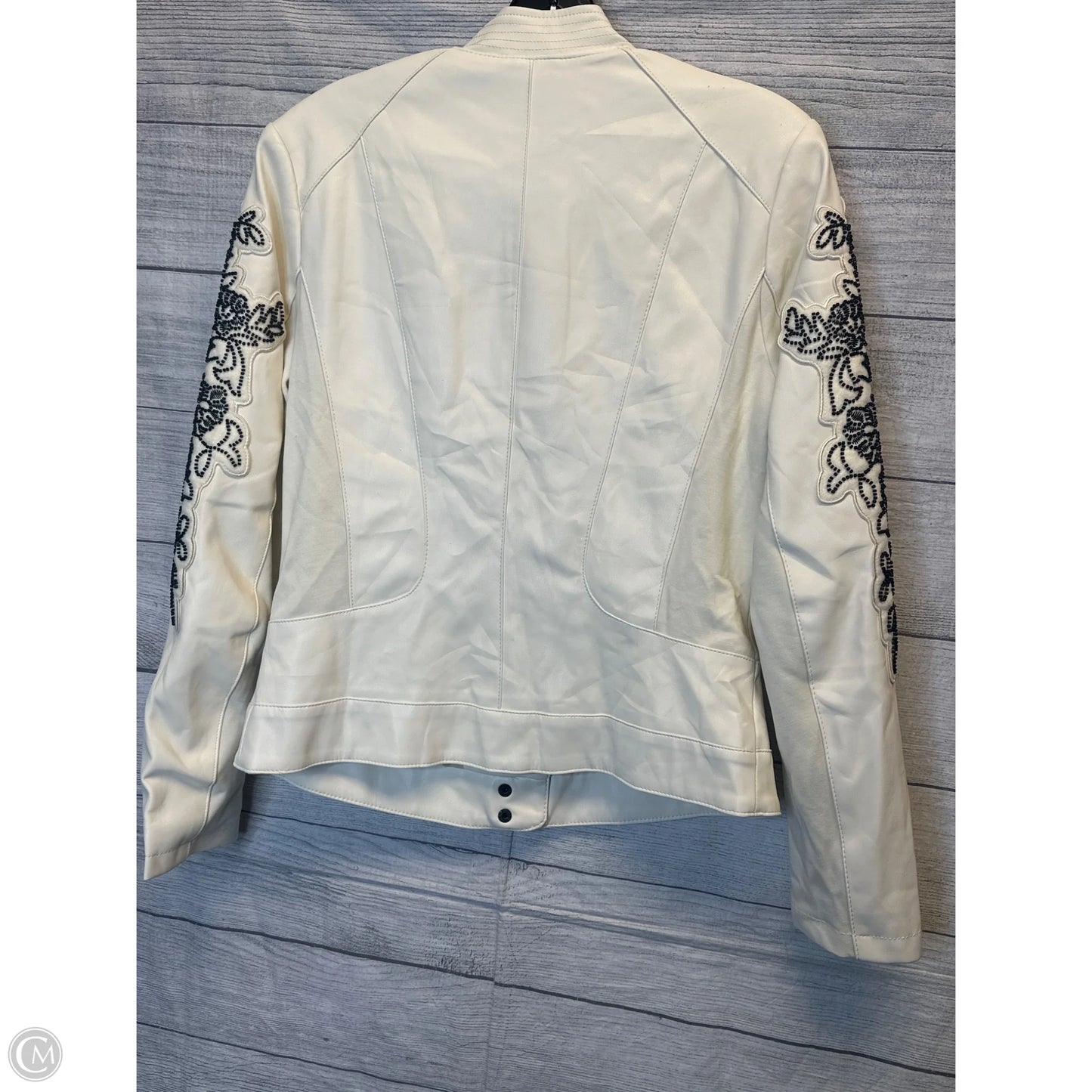 Jacket Moto By G By Giuliana In Cream, Size: 10