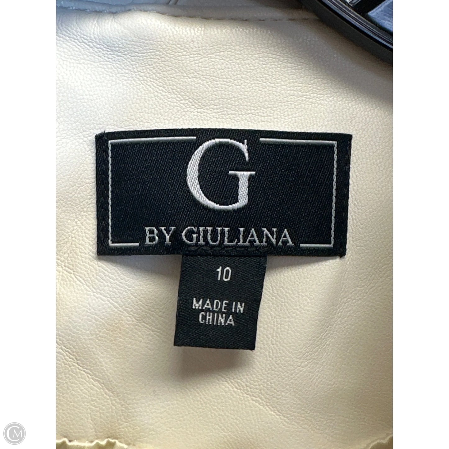 Jacket Moto By G By Giuliana In Cream, Size: 10