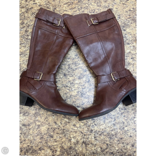 Boots Mid-calf Flats By Unisa In Brown, Size: 7.5