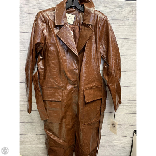 Coat Trench Coat By G By Giuliana In Brown, Size: Xl