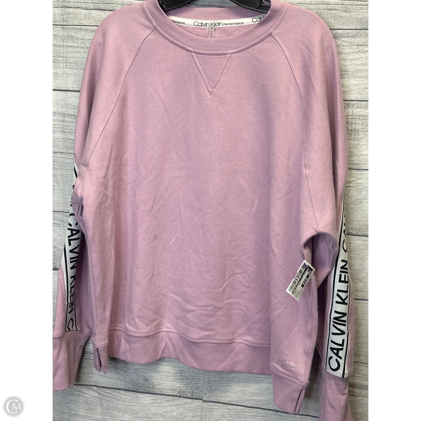 Athletic Sweatshirt Crewneck By Calvin Klein In Purple, Size: Xl