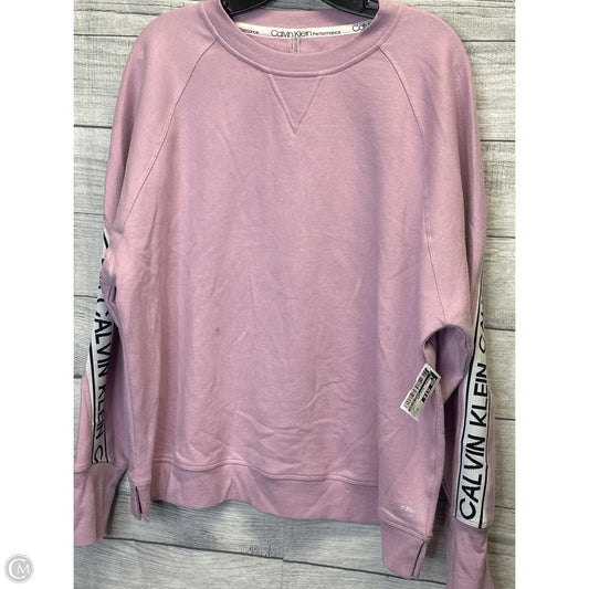 Athletic Sweatshirt Crewneck By Calvin Klein In Purple, Size: Xl