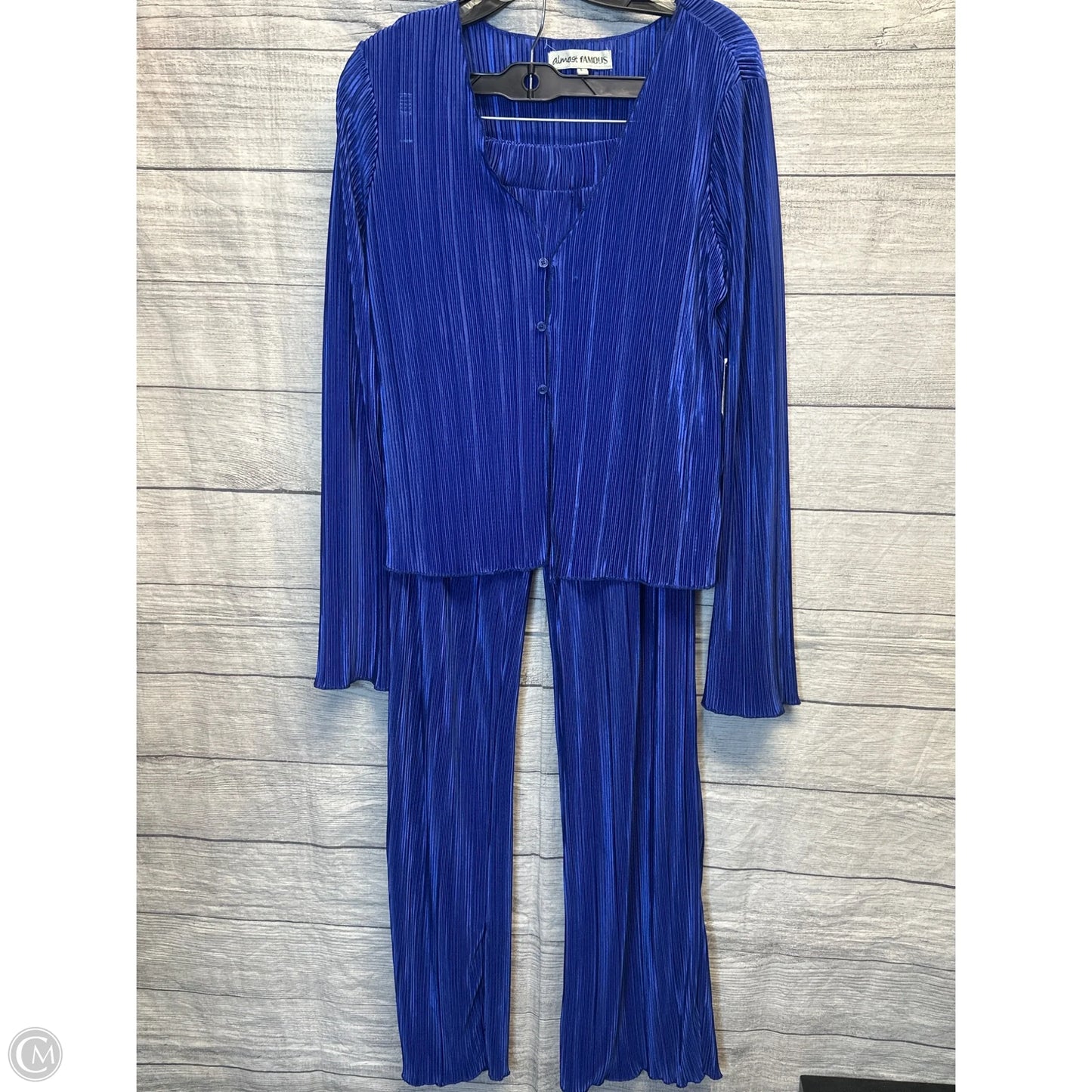Pants Set 2pc By Almost Famous In Blue, Size: L