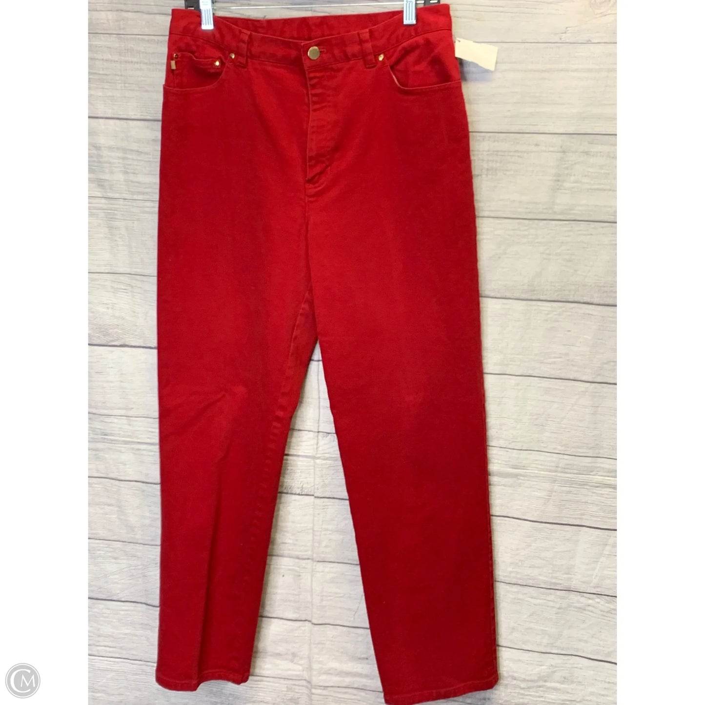Jeans Straight By Lauren By Ralph Lauren In Red, Size: 12