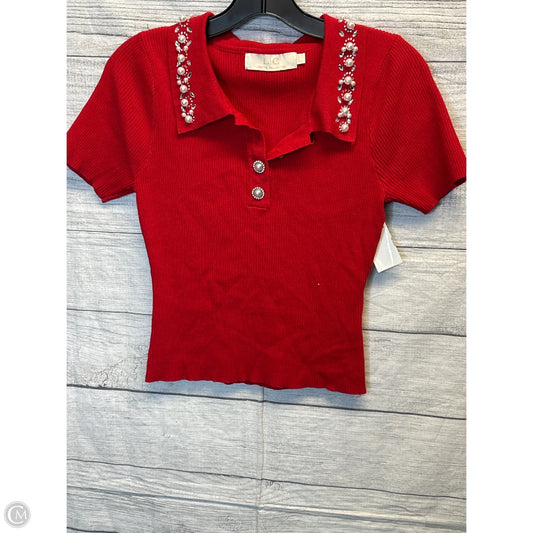 Top Short Sleeve By Cmf In Red, Size: L