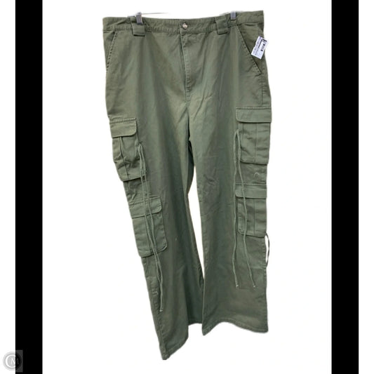 Pants Wide Leg By Fashion Nova In Green, Size: 1x