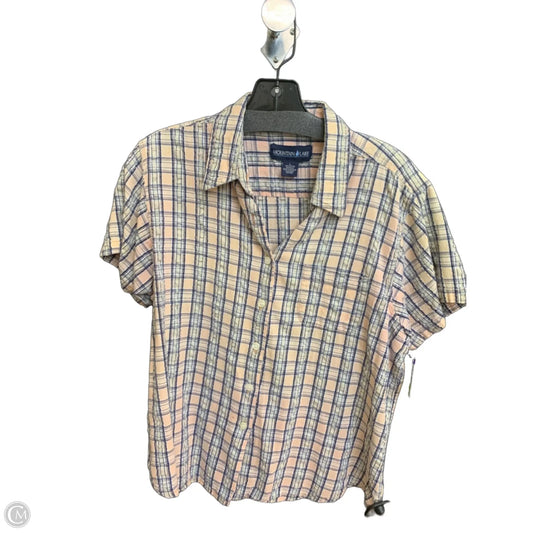 Top Short Sleeve By Mountain Lake In Blue & Pink, Size: L