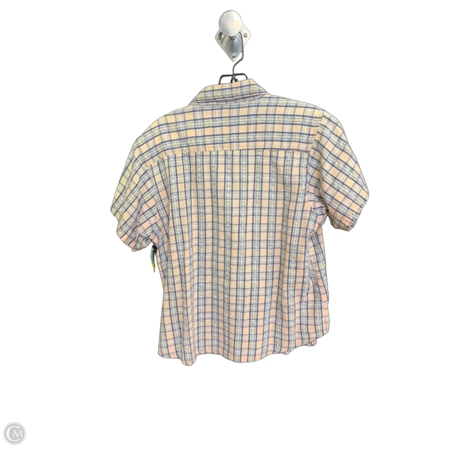 Top Short Sleeve By Mountain Lake In Blue & Pink, Size: L