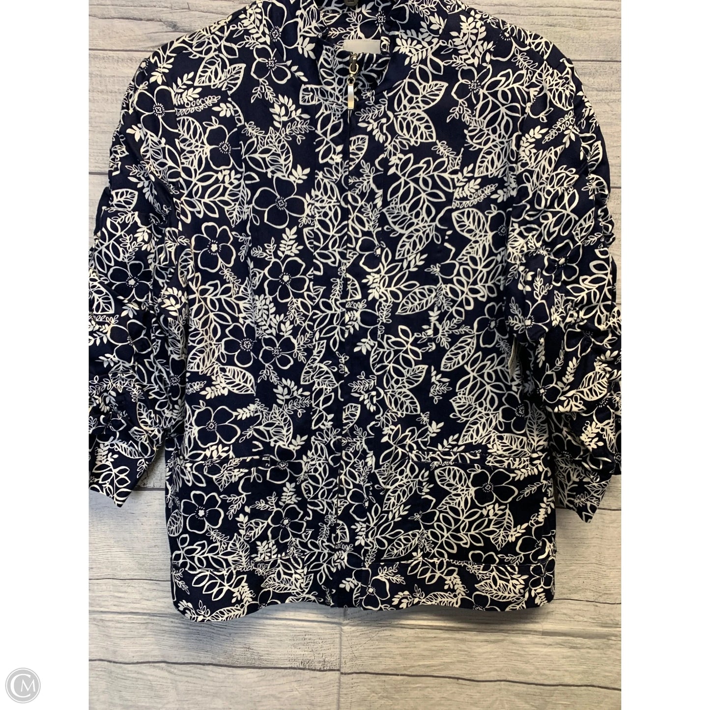 Jacket Other By Bon Worth In Blue & White, Size: Xs
