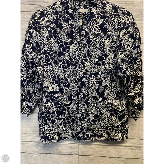 Jacket Other By Bon Worth In Blue & White, Size: Xs
