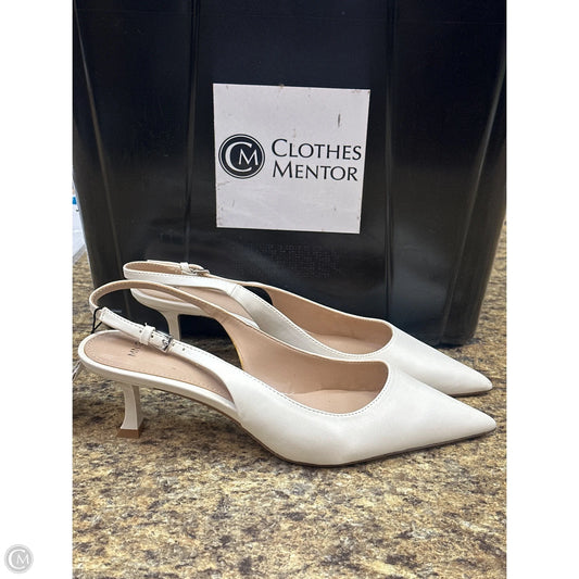 Shoes Heels Kitten By Mng In Cream, Size: 10