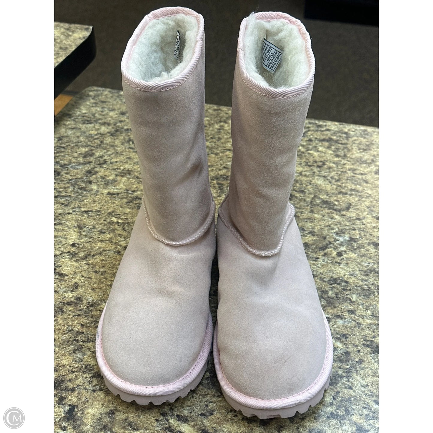 Boots Mid-calf Flats By Simple In Pink, Size: 8