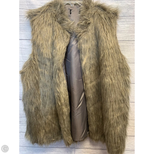 Vest Faux Fur & Sherpa By Cmf In Grey, Size: 0