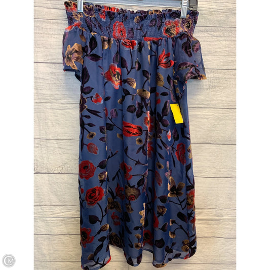 Blouse Short Sleeve By En Creme In Navy, Size: S