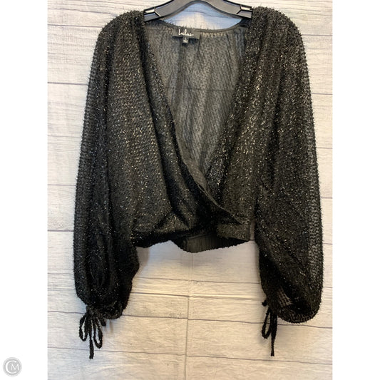 Blouse Long Sleeve By Lulus In Black, Size: L