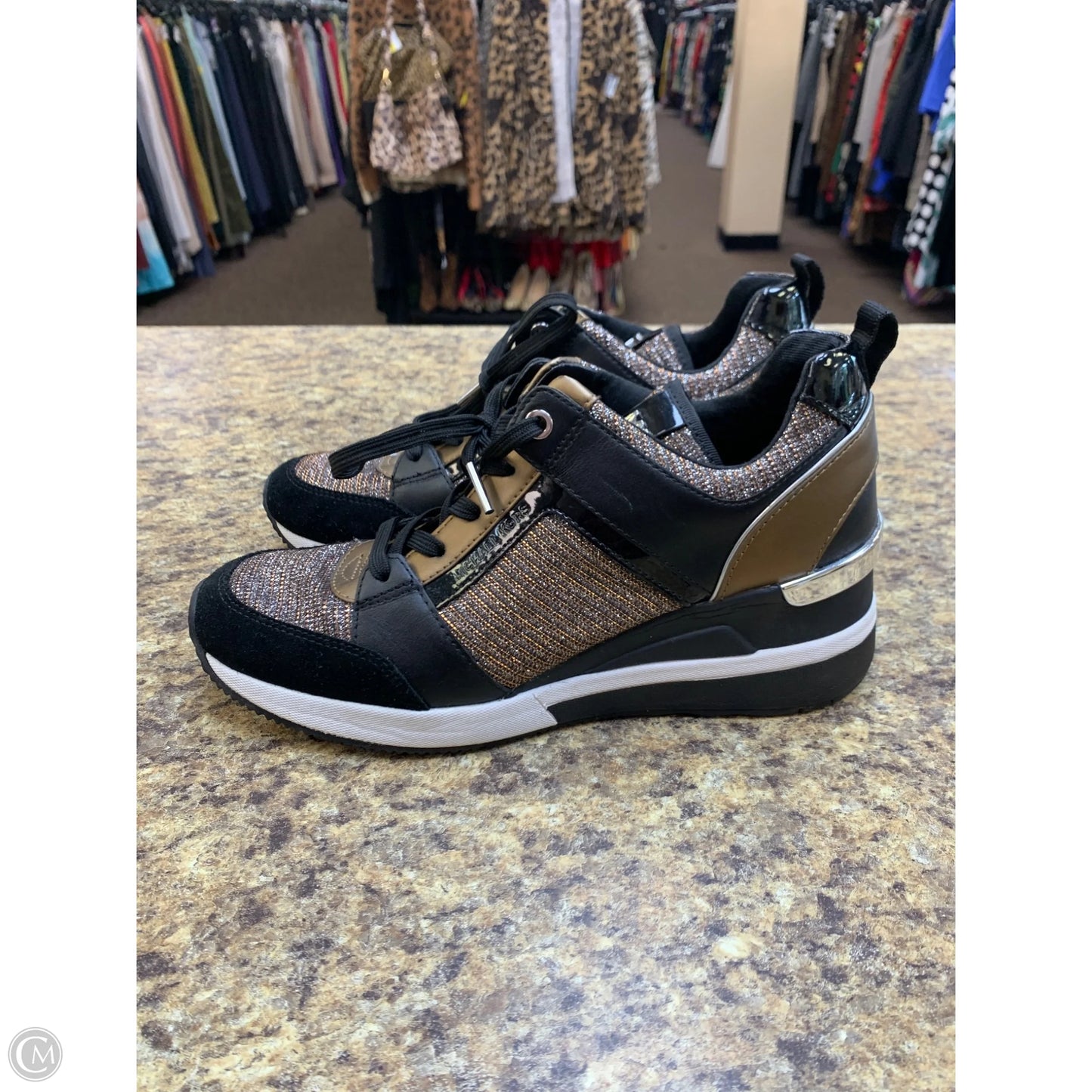 Shoes Sneakers By Michael By Michael Kors In Black & Brown, Size: 8