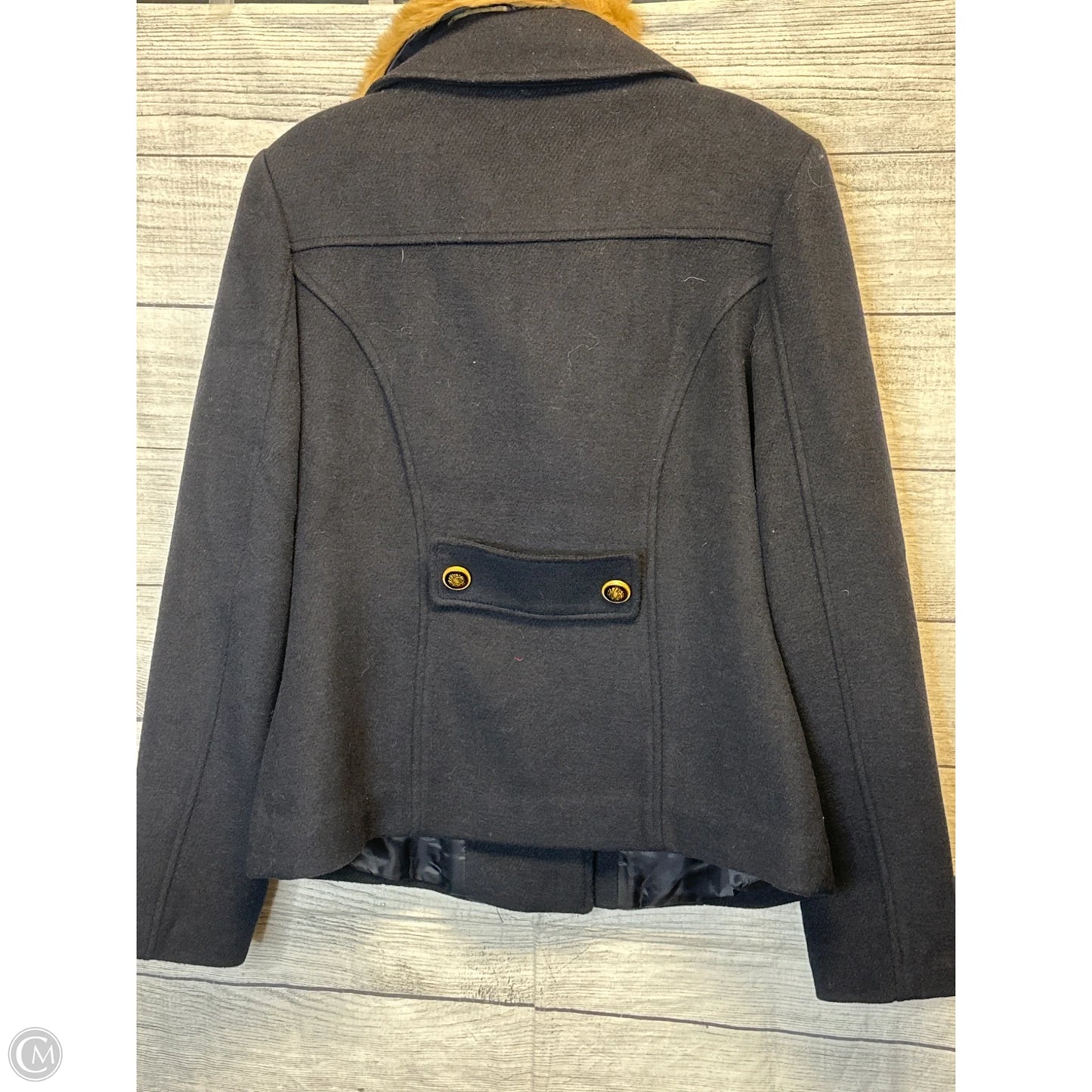 Coat Peacoat By Lovestitch In Navy, Size: L