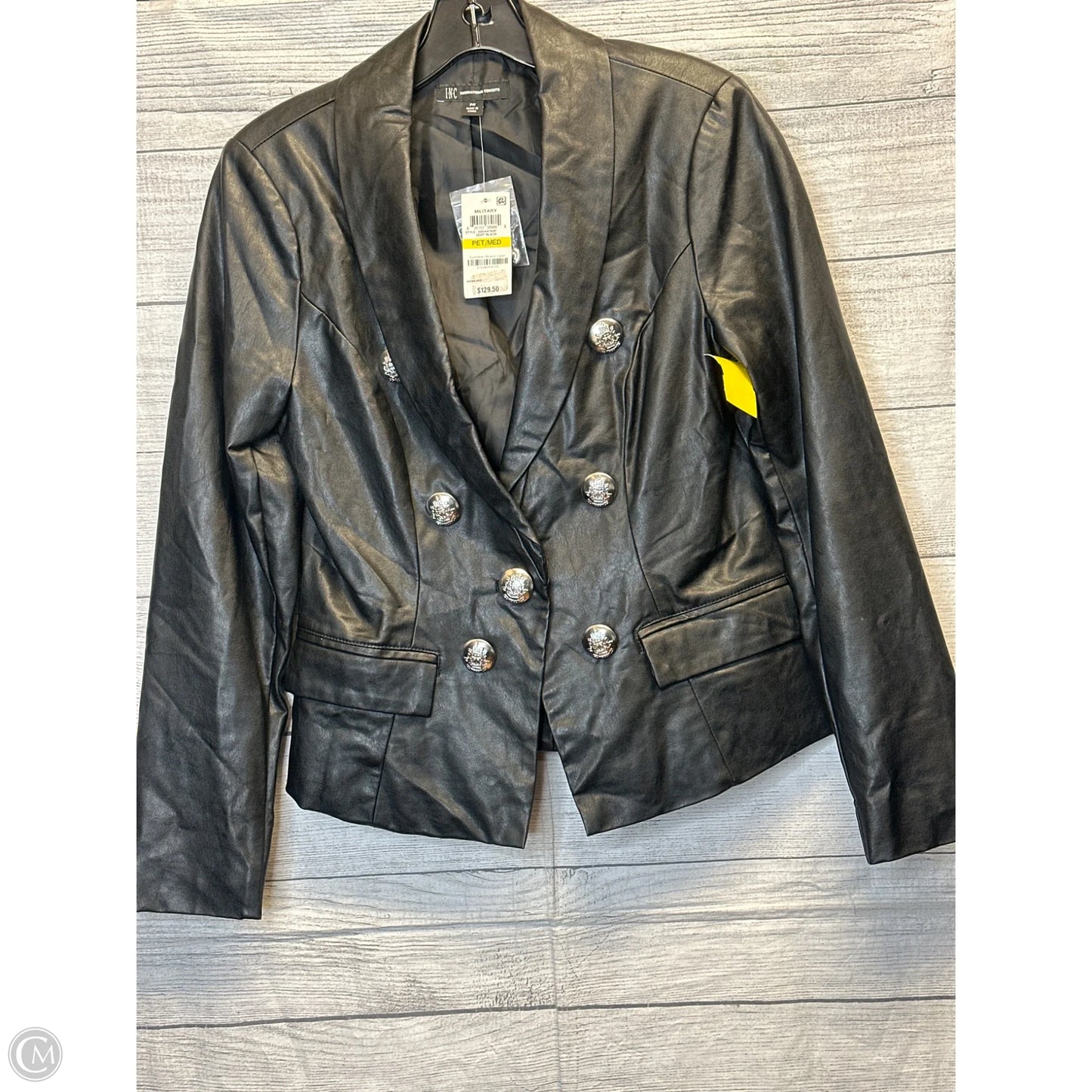Blazer By International Concepts In Black & Silver, Size: Mp