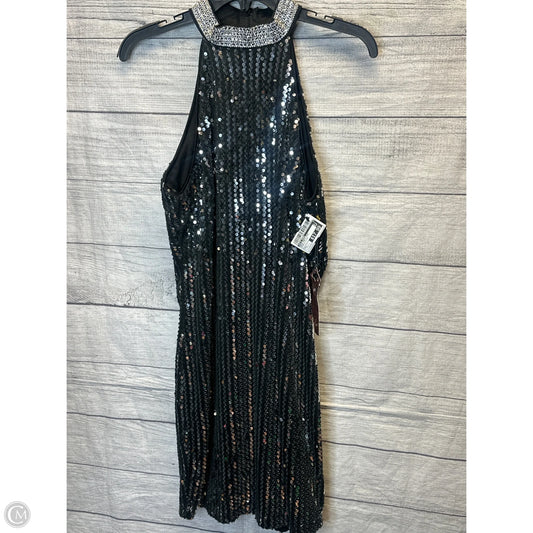 Dress Party Midi By Haute Monde In Black & Silver, Size: L