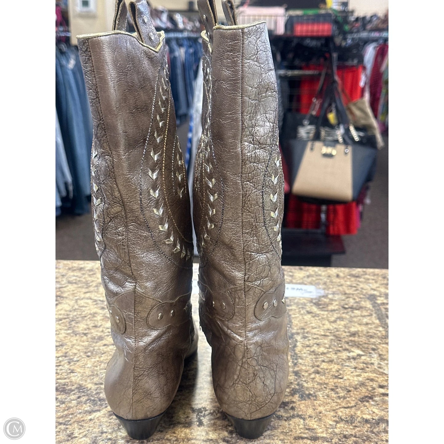 Boots Western By Sesto Meucci In Taupe, Size: 9.5