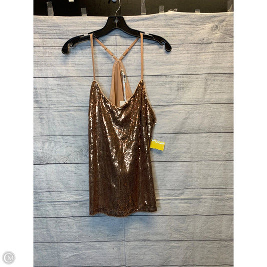 Top Sleeveless By Cmf In Rose Gold, Size: L
