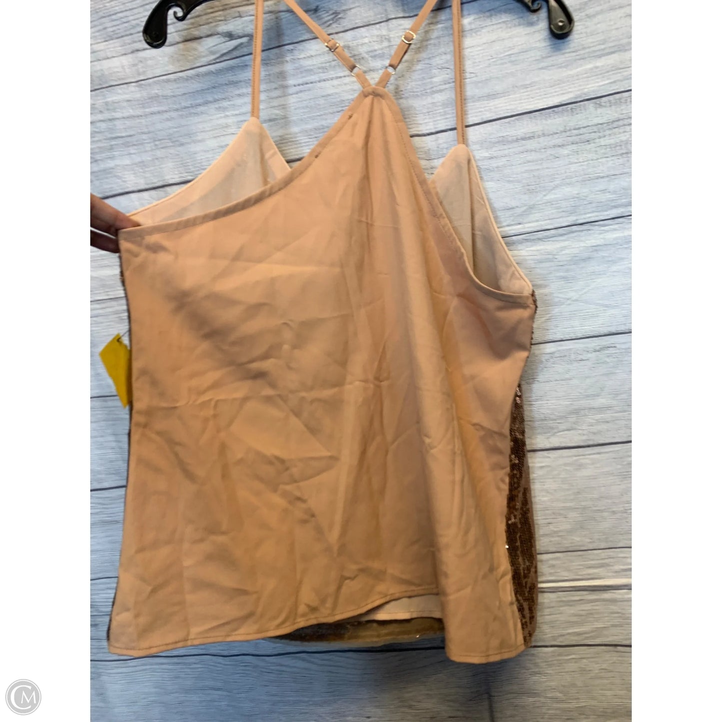Top Sleeveless By Cmf In Rose Gold, Size: L