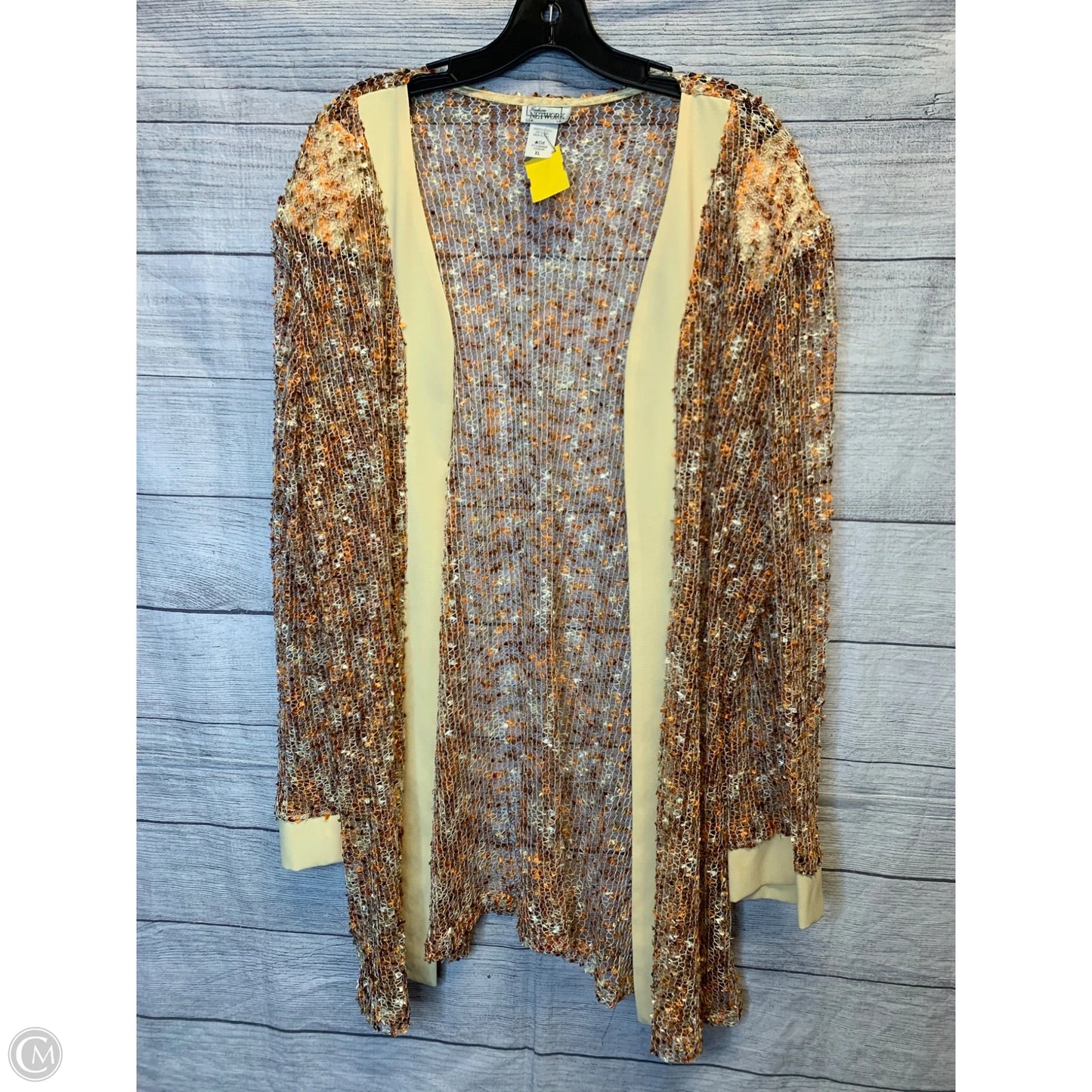 Cardigan By Cmf In Orange & Yellow, Size: Xl